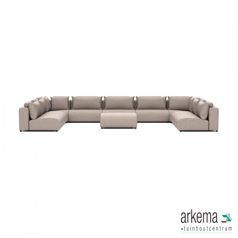 Luxury loungeset u-sofa 340x570x340 + hocker Light Taupe