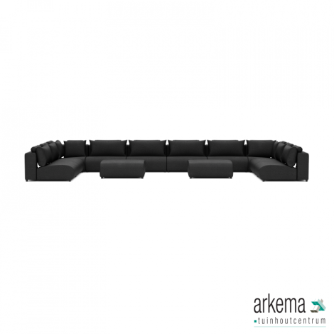 Luxury loungeset u-sofa 340x680x340 + 2 hockers Anthracite