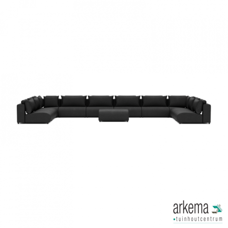 Luxury loungeset u-sofa 340x680x340 + hocker Anthracite