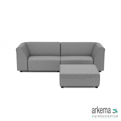 Chill loungeset 3-zits + hocker Steel