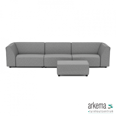 Chill loungeset 6-zits + hocker small Steel