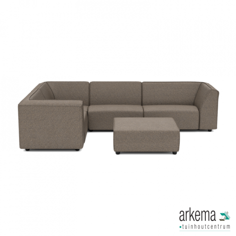 Chill loungeset 6-zits hoek + hocker (links) Charcoal