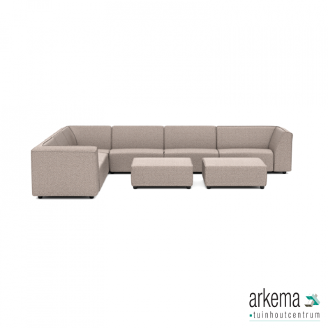 Chill loungeset 10-zits hoek + 2 hockers (L) Light Taupe