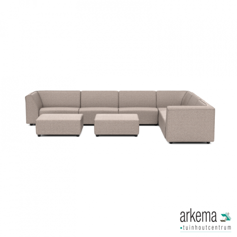 Chill loungeset 10-zits hoek + 2 hockers (rechts) Light Taupe