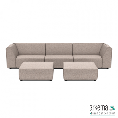 Chill loungeset 6-zits + 2 hockers Light Taupe