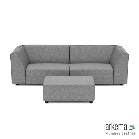 Chill loungeset 3-zits + hocker small Steel