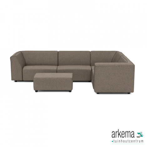 Chill loungeset 6-zits hoek + hocker small (rechts) Charcoal