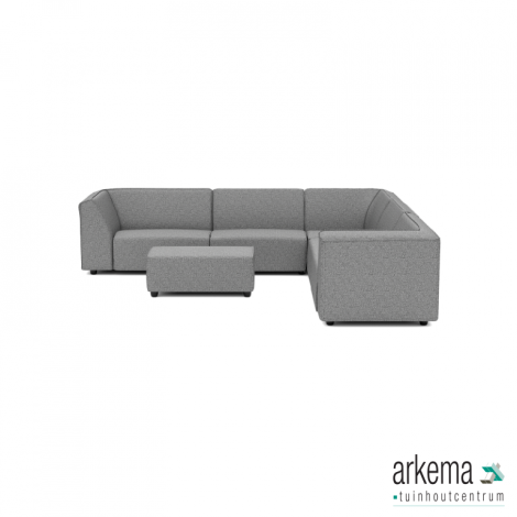 Chill loungeset 8-zits hoek + hocker small (rechts) Steel