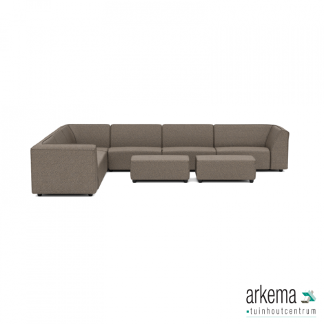 Chill loungeset 10-zits hoek + 2 hockers S (links) Charcoal