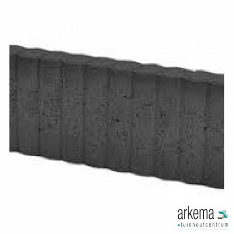 Mini Rondobandpalissade 6x25x50 cm Zwart
