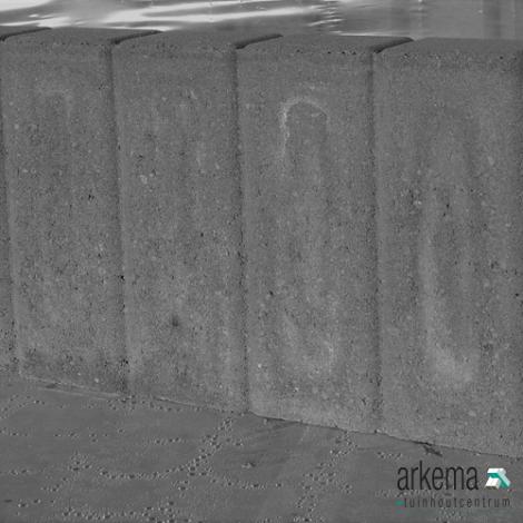 Quadrobandpalissade 8x25x100 cm Zwart