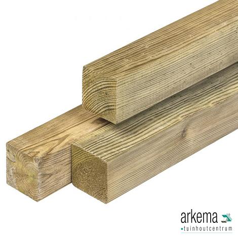 Grenen pergolapaal 6.8x6.8x180cm geïmpregneerd geschaafd 4rh