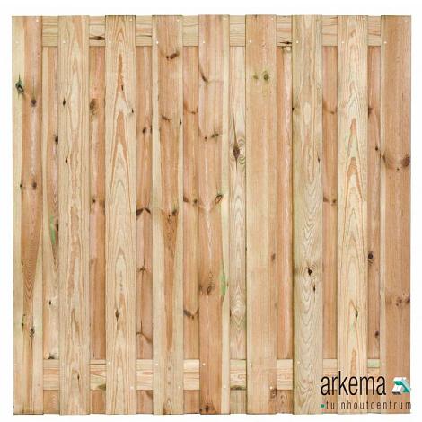 Tuinscherm Vasse, groen geïmpregneerd grenen, RVS-geschroefd, 19-planks (17+2) 180 x 180 cm