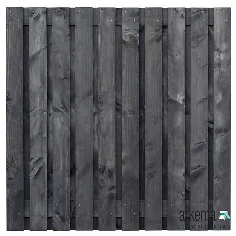 Tuinscherm Douglas zwart geïmpregneerd, 21-planks (19 + 2) Marlies 180 x 180 cm
