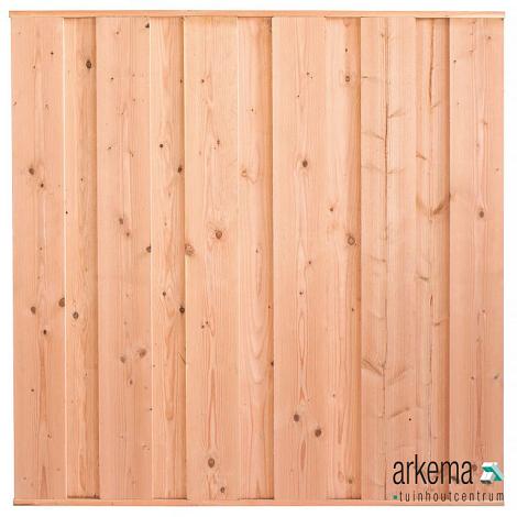 Tuinscherm Saarland, douglas, RVS-geschroefd, 11-planks 180 x 180 cm