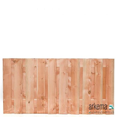 Tuinscherm Zwarte Woud, douglas, RVS-geschroefd, 21-planks (19+2) 180 x 90 cm