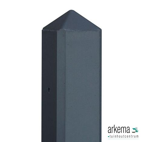 Berton©-paal IJssel antraciet gecoat, diamantkop 10 x 10 x 190 cm T-model