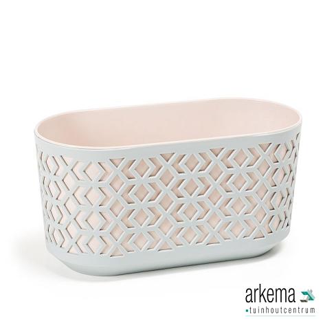 bloempot Parijs H 20,5 cm Roze/grijs 40x19,5x20,5