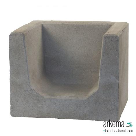 U-Hoeksteen Grijs 40x50x40cm