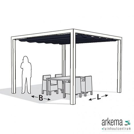 Nesling pergola ALU WIT 