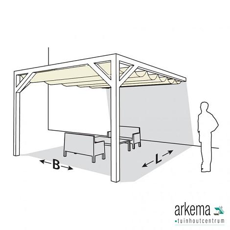 Nesling pergola ALU WIT 