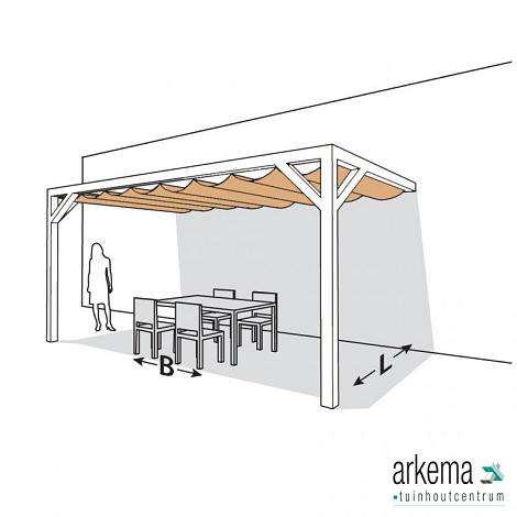 Nesling pergola ALU WIT 