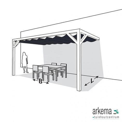 Nesling pergola ALU WIT 