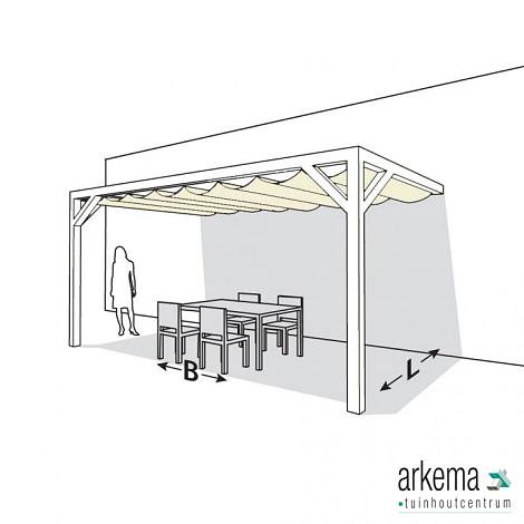 Nesling pergola ALU WIT 