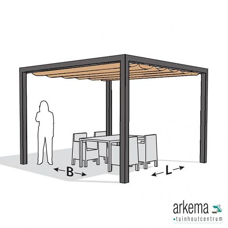 Nesling pergola ALU GRIJS 