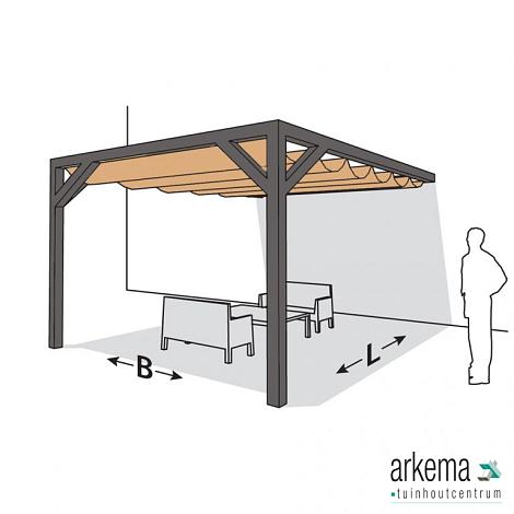 Nesling pergola ALU GRIJS 