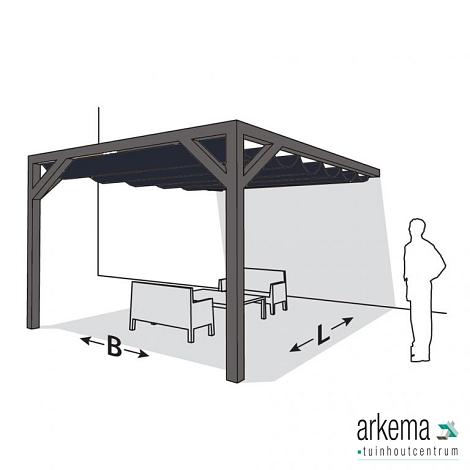 Nesling pergola ALU GRIJS 