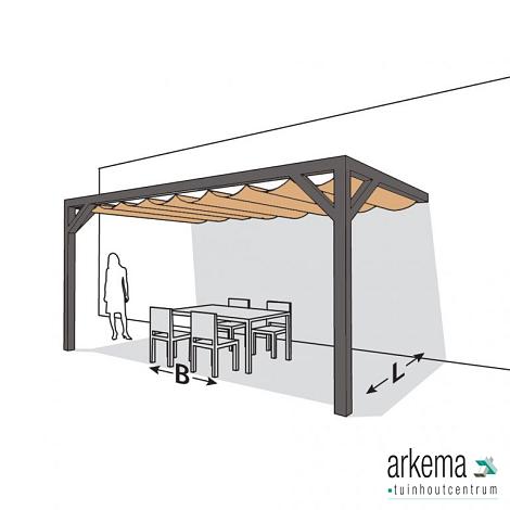 Nesling pergola ALU GRIJS 