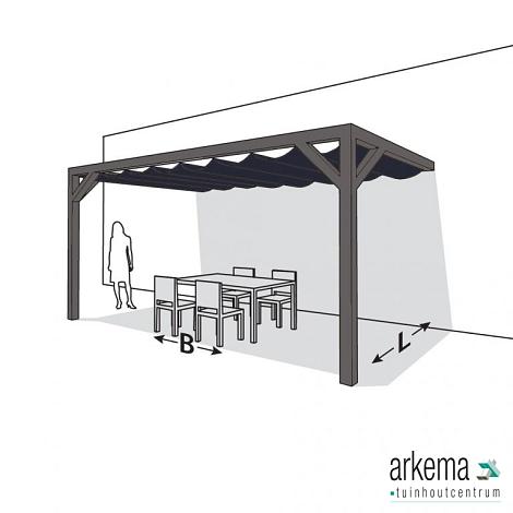 Nesling pergola ALU GRIJS 