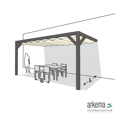 Nesling pergola ALU GRIJS 