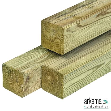 Grenen pergolapaal 8.8x8.8x270cm geïmpregneerd geschaafd 4rh