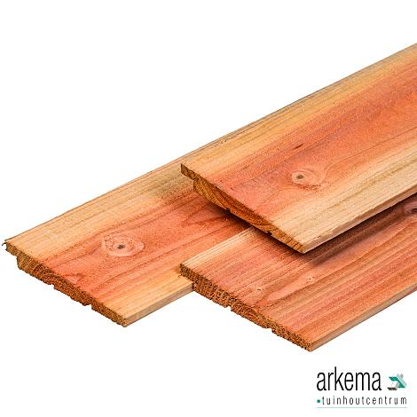 Lariks/Douglas ongedroogd (breed) 1.1/2.2x19.5x500cm Zweeds rabat