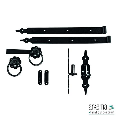 Hengen Blackline set - 2x 60cm hang+sluit+ijzerwaren