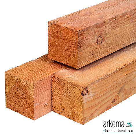 Lariks/Douglas palen ongedroogd 15.0x15.0x500cm fijnbezaagd