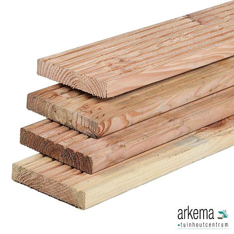 Lariks/Douglas vlonderplank 2.8x14.5x300cm geschaafd, gedroogd