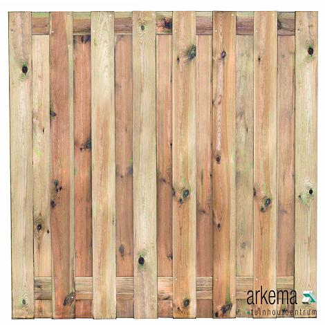 Tuinscherm geïmp. 17 planks (15+2) Coevorden 180x180cm