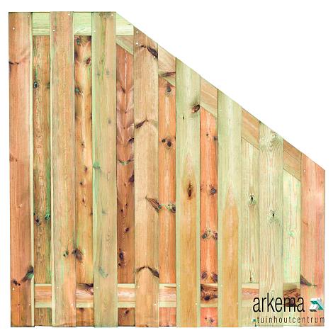 Tuinscherm geïmp. 17 planks (15+2) Coevorden 180/90x180cm VERLOOP