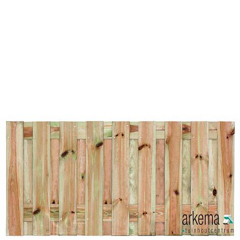 Tuinscherm geïmp. 19 planks (17+2) Vasse 90x180cm