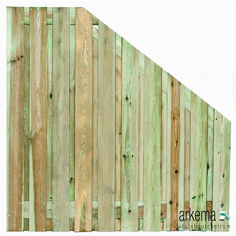 Tuinscherm geïmp. 21 planks (19+2) Enschede 180/90x180cm VERLOOP