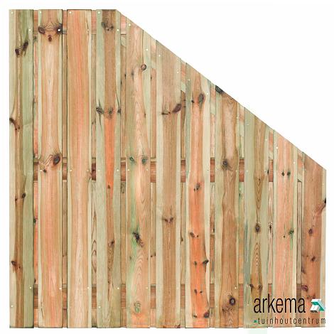 Tuinscherm geïmp. 23 planks (21+2) Zaltbommel 180/90x180cm VERLOOP