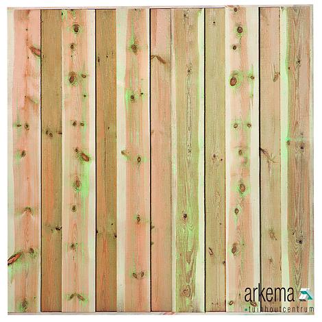 Tuinscherm geïmpregneerd 11 planks Twente 180x180cm geschaafd