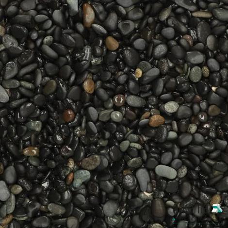BigBag 1000 kg Beach Pebbles Black 8-16 mm