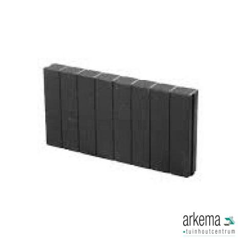 Mini Quadrobandpalissade 6x40x50 cm Zwart
