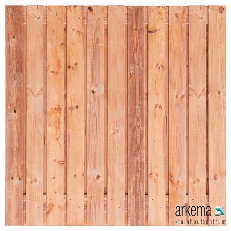 Tuinscherm Agadir, Red Class Wood geïmpregneerd ME vuren, RVS-geschroefd, 23-planks (21+2) 180 x 180 cm