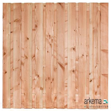 Tuinscherm Zwarte Woud, douglas, RVS-geschroefd, 21-planks (19+2) 180 x 180 cm