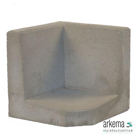 L-Hoeksteen Grijs 40x40x40cm